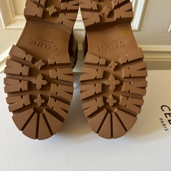 Celine Shearling Bulky Tie Boots - Picture 5 of 7